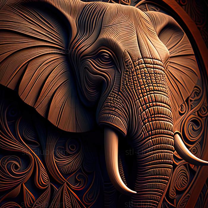 3D model st elephant (STL)